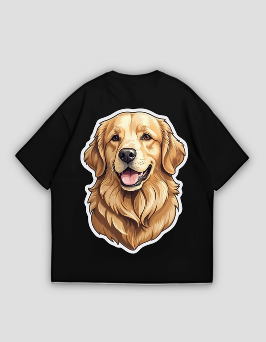 Black Dog Printed Oversize Tee